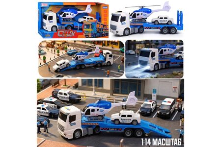 29-653-94 Машина "Вертолетовоз"  на батарейках, 1:14 (свет, звук) в коробке