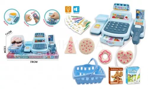 30-805-2 Игрушка Касса №L332-5P/свет. звук/колпак/28*14*12