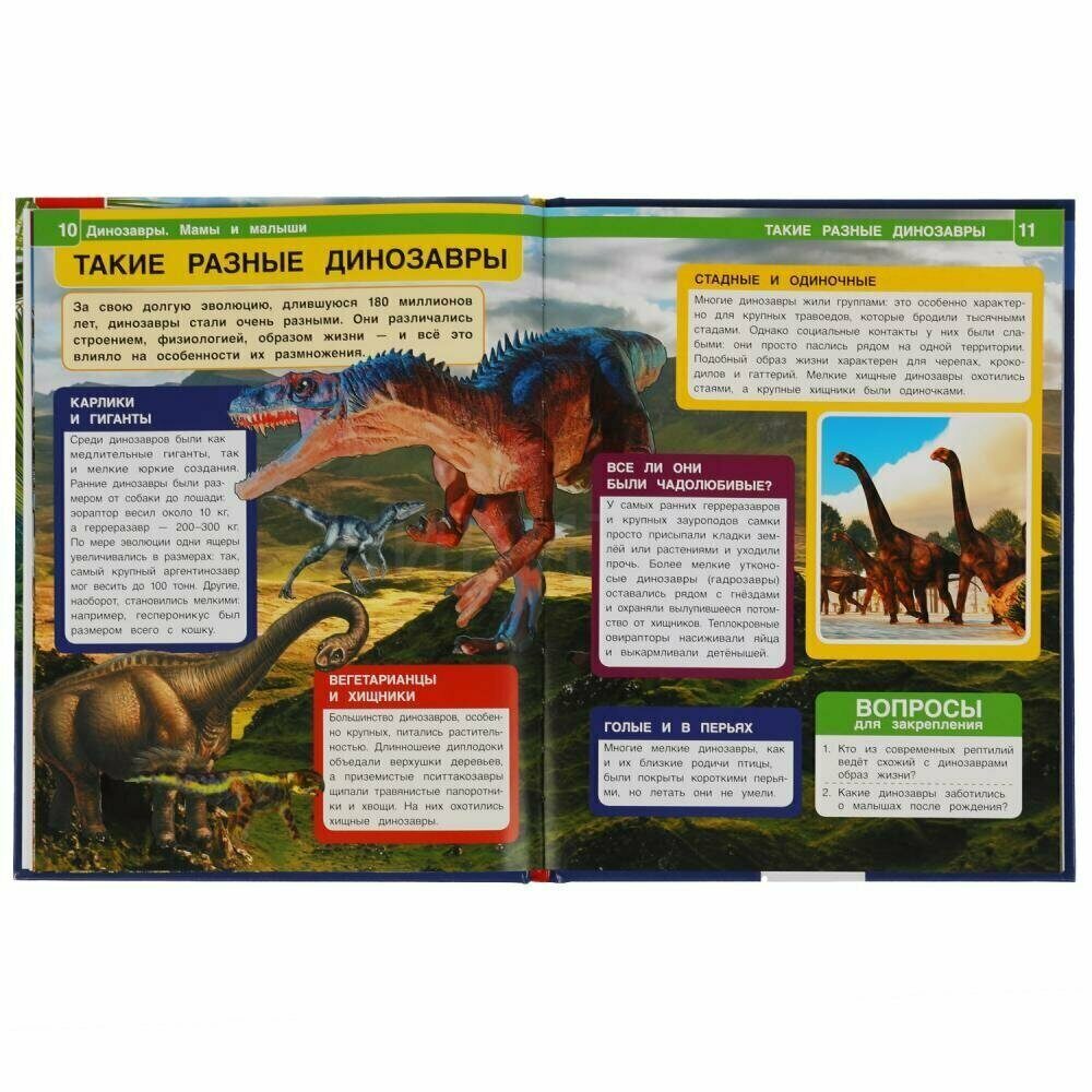 13-027-98 Динозавры. Мамы и малыши. (Энциклопедия А4 с разви
