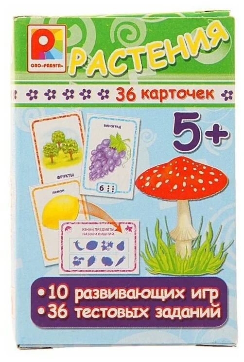 05-143-1 Настольная игра Растения с карточками  (РАДУГА)