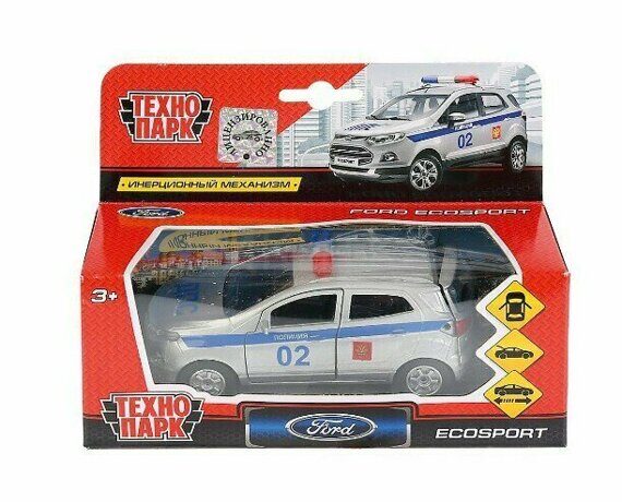 14-417-34 Машина металл FORD Ecosport полиция 12см. открыв. 14-417-34 Машина металл FORD Ecosport полиция 12см. открыв.